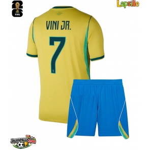 Brasilia Vinicius Junior #7 Kotipaita Lapsille MM-kisat 2026 Lyhythihainen (+ shortsit)